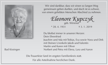 Anzeige von Eleonore Kupczyk von MGO