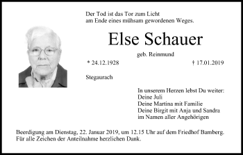 Anzeige von Else Schauer von MGO