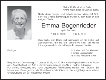 Anzeige von Emma Bogenrieder von MGO