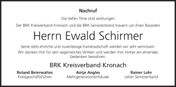 Anzeige von Ewald Schirmer von MGO