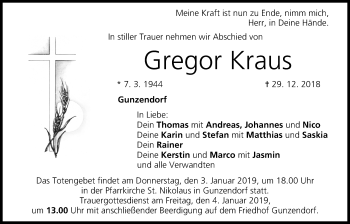Anzeige von Gregor Kraus von MGO