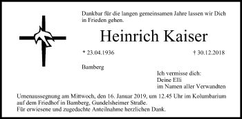 Anzeige von Heinrich Kaiser von MGO