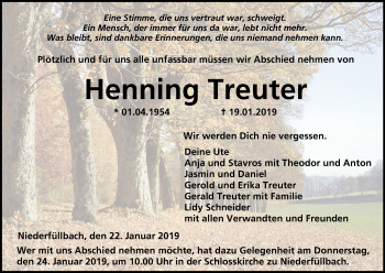 Anzeige von Henning Treuter von MGO
