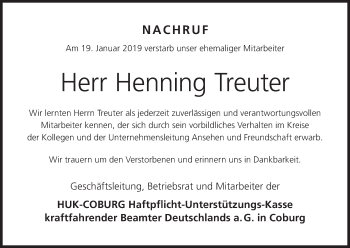 Anzeige von Henning Treuter von MGO