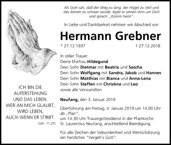 Anzeige von Hermann Grebner von MGO