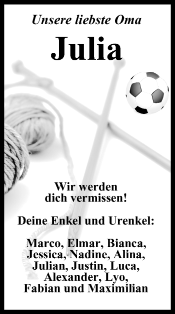 Anzeige von Julia  von MGO