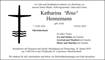 Anzeige von Katharina Hennemann von MGO