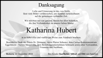 Anzeige von Katharina Hubert von MGO