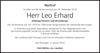 Anzeige von Leo Erhard von MGO