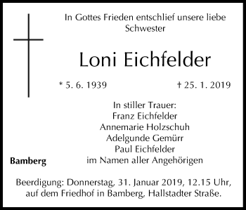 Anzeige von Loni Eichfelder von MGO