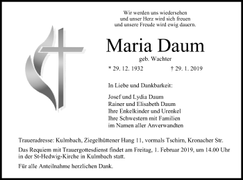 Anzeige von Maria Daum von MGO