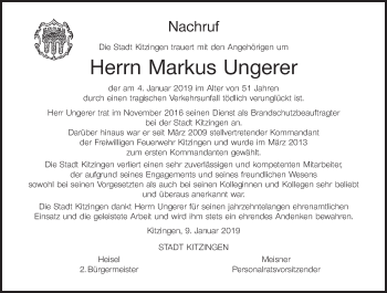 Anzeige von Markus Ungerer von MGO