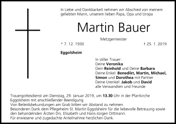 Anzeige von Martin Bauer von MGO