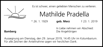 Anzeige von Mathilde Pradella von MGO