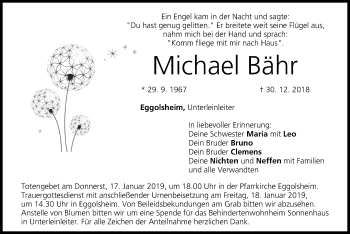 Anzeige von Michael Bähr von MGO
