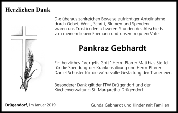 Anzeige von Pankraz Gebhardt von MGO