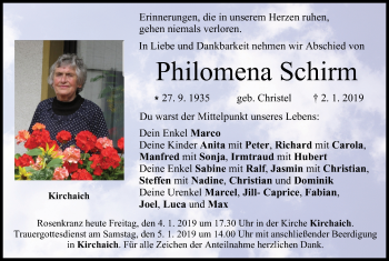Anzeige von Philomena Schirm von MGO