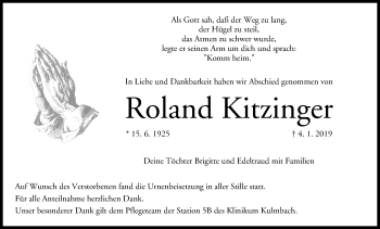 Anzeige von Roland Kitzinger von MGO