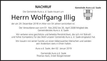 Anzeige von Wolfgang Illig von MGO