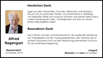 Anzeige von Alfred Nagengast von MGO