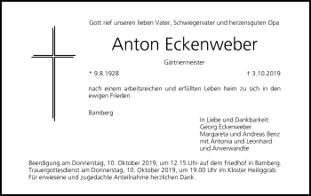Anzeige von Anton Eckenweber von MGO