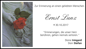 Anzeige von Ernst Lunz von MGO