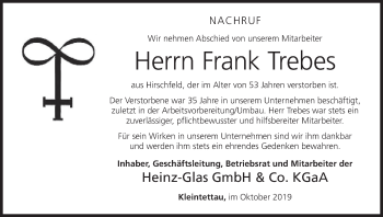 Anzeige von Frank Trebes von MGO
