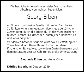 Anzeige von Georg Erben von MGO