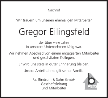 Anzeige von Gregor Eilingsfeld von MGO