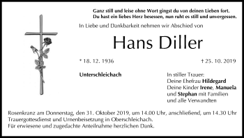 Anzeige von Hans Diller von MGO