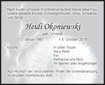 Anzeige von Heidi Okoniewski von MGO