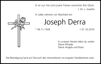 Anzeige von Joseph Derra von MGO