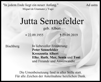Anzeige von Jutta Sennefelder von MGO