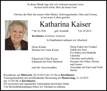 Anzeige von Katharina Kaiser von MGO