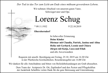 Anzeige von Lorenz Schug von MGO