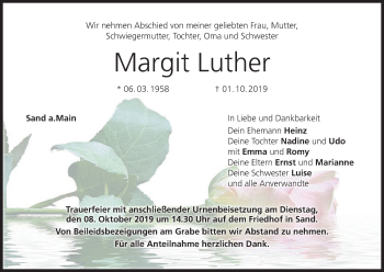 Anzeige von Margit Luther von MGO