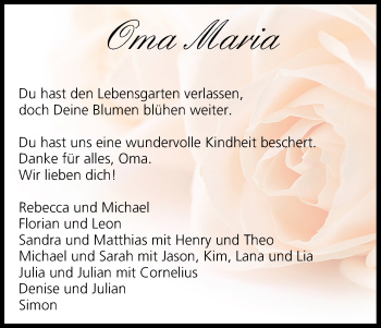 Anzeige von Maria  von MGO