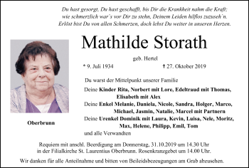 Anzeige von Mathilde Storath von MGO