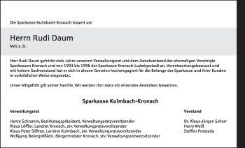 Anzeige von Rudi Daum von MGO