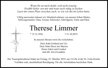 Anzeige von Therese Limmer von MGO