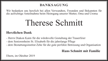 Anzeige von Therese Schmitt von MGO