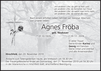 Anzeige von Agnes Fröba von MGO