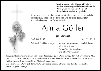 Anzeige von Anna Göller von MGO