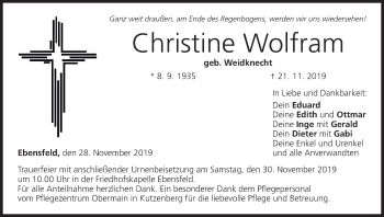 Anzeige von Christine Wolfram von MGO