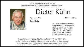 Anzeige von Dieter Kühn von MGO