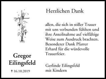 Anzeige von Gregor Eilingsfeld von MGO