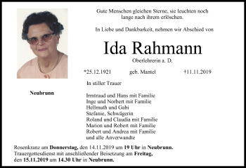 Anzeige von Ida Rahmann von MGO