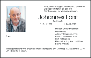 Anzeige von Johannes Först von MGO