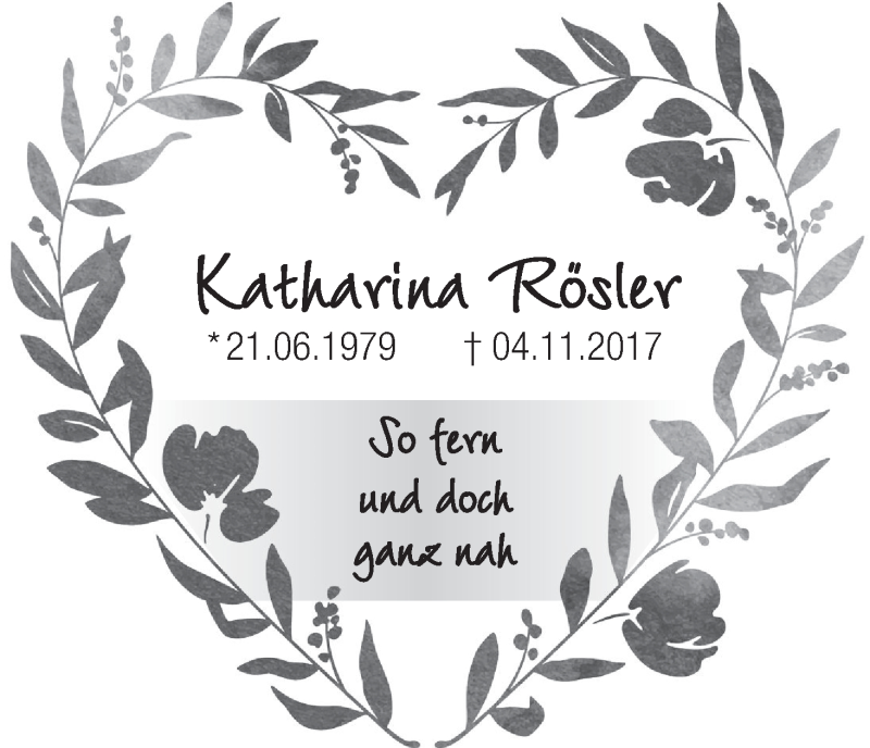  Traueranzeige für Katharina Rösler vom 01.11.2019 aus MGO