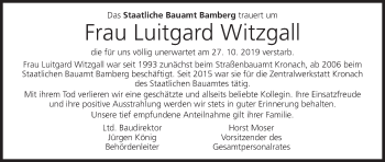 Anzeige von Luitgard Witzgall von MGO